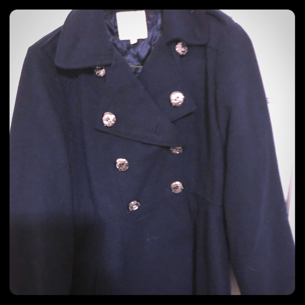 Beautiful Navy Blue, Girls Copper Key Coat🧥